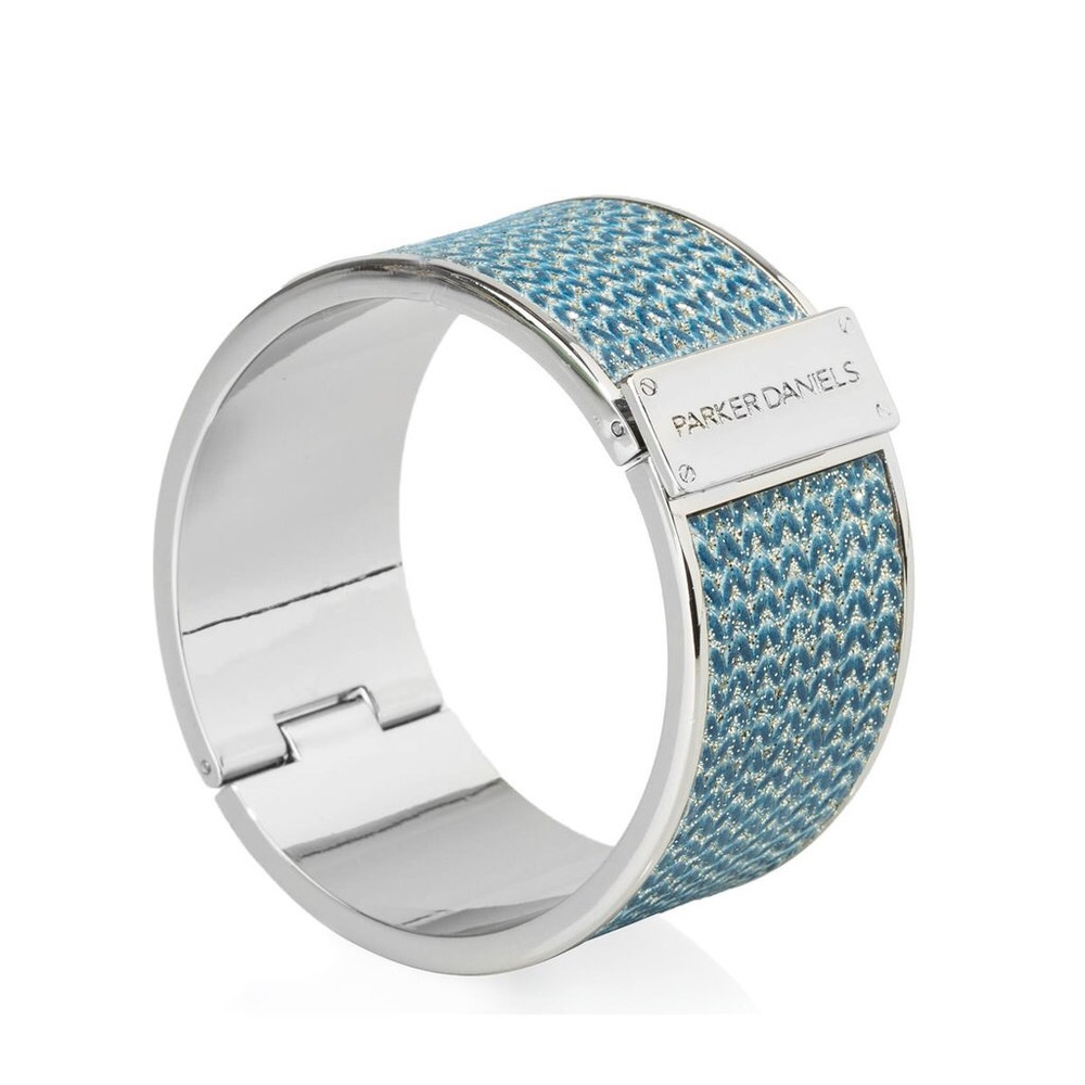 Parker Daniels ($175) Rhodium Bracelet - blue + silver NWT